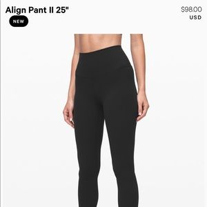 Lululemon Leggings - 25” Align Pant II Black